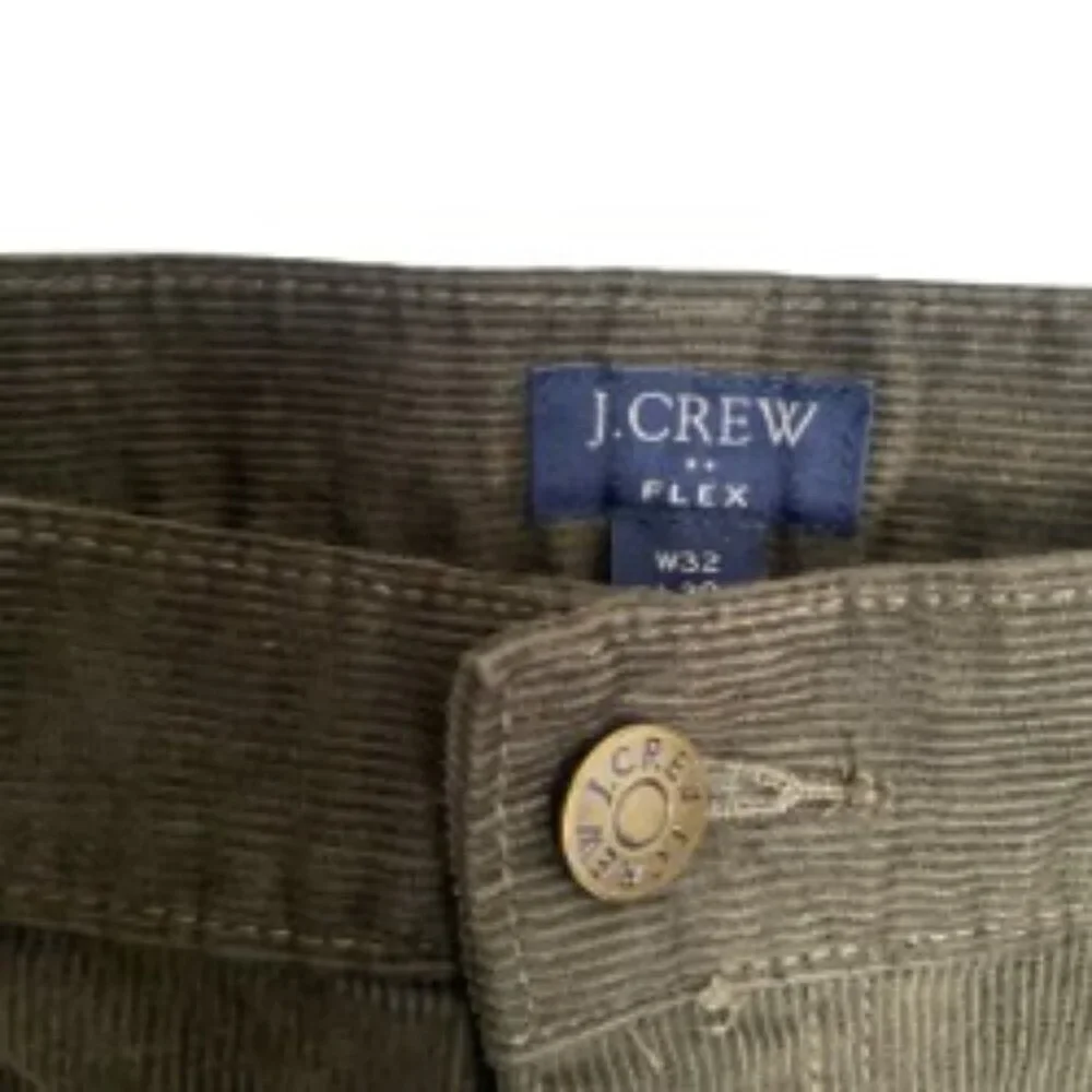 NWT J. Crew Slim Fit Corduroy Pant in Pure Olive 32 x 30